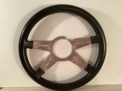 Moto-Lita Lecarra Black Leather 14” Steering Wheel Made In France • $135