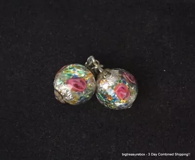 Vintage Set Of 2 Wedding Cake Murano Glass Beads Jewelry Lot Y • $1.99