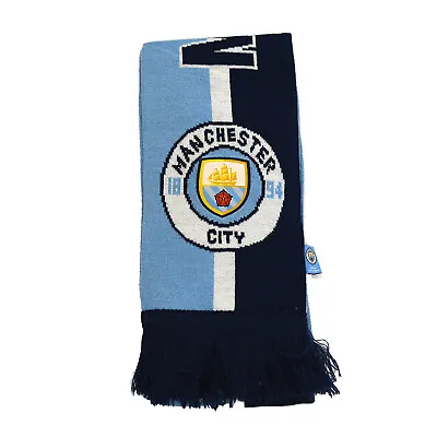 Manchester City Scarf Reversible Soccer Football Official Merchandise Licensed 1 • $14.99