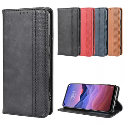 For ZTE Blade X1 5G Magnetic Protective Case Flip Leather Wallet Stand Cover • $11.99