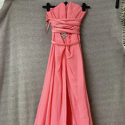 £7 • Buy Teen Girls EBONY ROSE Bridesmaid/Prom Elegant Dress | Pink | Size UK 8