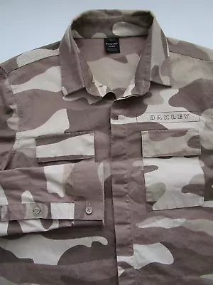 Mens Small Oakley Icon Cargo Shirt Camo Ripstop Button • $35