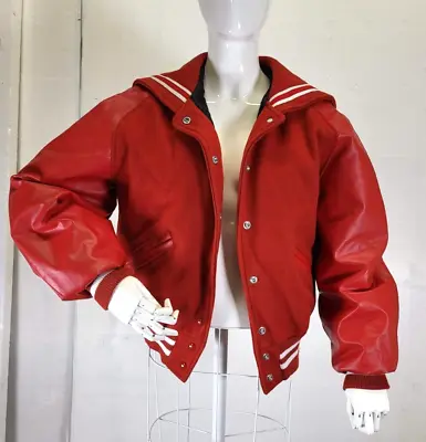 Rock Creek Athletics Varsity Letterman Jacket Red Sailor Womens Medium  NWOT • £38.57
