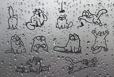 £2.99 • Buy Cat Stickers Animal Decals Funny Vinyl Car Van Truck Home Decor Wall Art Simons