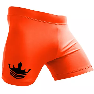 MEISTER VALE TUDO CROWN FIGHT SHORTS - ORANGE Compression MMA BJJ Muay Thai NEW • $26.99