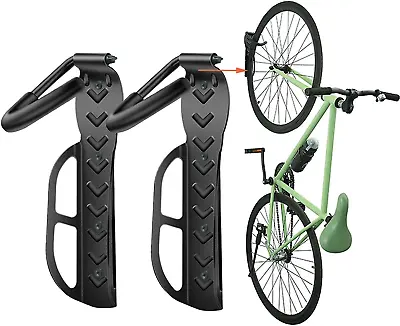 Vertical Bike Hook Garage Wall Mount - 2-Pack Bicycle Storage System • $31.99