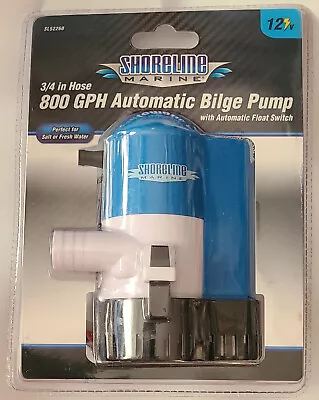 Shoreline Marine 800 GPH Automatic Bilge Pump Auto Switch 12V 5 Amp 3/4  • $31.91