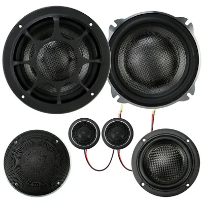 Morel Elate Carbon 53A Active 5-1/4  3-Way Component Speakers NO CROSSOVERS • $2899