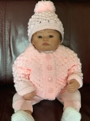 Aran Baby Coat And Hat Pattern. VR42 • £3.70