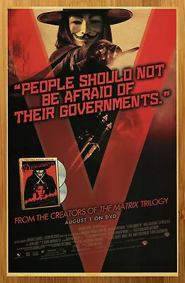 $14.99 • Buy 2006 V For Vendetta Movie Print Ad/Poster Natalie Portman Film DVD Promo Art 