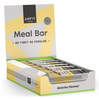 £12.99 • Buy Amfit Nutrition Matcha Protein Meal Replacement Bars Full Case 12x60G BBE 05/23