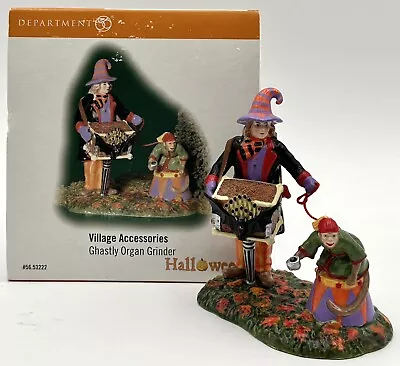 Dept 56 Snow Village Halloween Accessories Ghastly Organ Grinder Monkey 53222 • $24.95