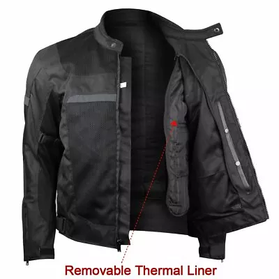 Advanced 3-Season Mesh/Textile CE Armor Motorcycle Jacket • $69