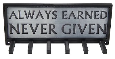 Always Earned Never Given Spartan Race Sports Medal Holder Hanger Display Rack  • $16.99