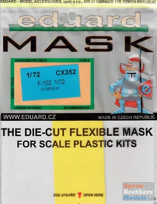 EDUCX352 1:72 Eduard Mask - F-102 Delta Dagger (MNG Kit) • $15.99
