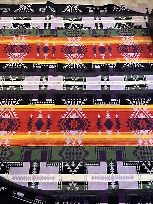Vintage 83 X 90 Beacon Blanket Native American Southwestern Aztec Cotton Turkey • $191.25
