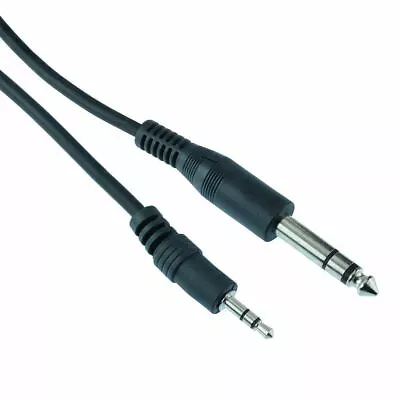 2m 3.5mm To 6.35mm 1/4  AUX Stereo Jack Audio Lead Cable Plug  • £2.89