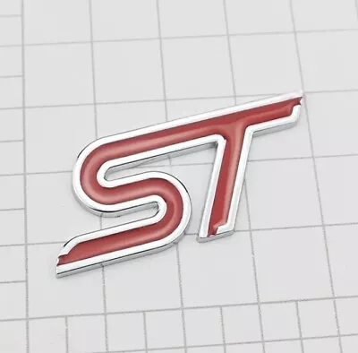 ST Red Silver Car Badge Emblem Sticker Decal Fits Ford Focus Fiesta Ranger • $14