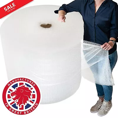 Small & Large Bubble Wrap Cushioning Quality Bubble Rolls 50m 100 Meters Long • £11.88