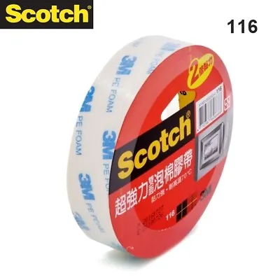 £3.92 • Buy 3M Scotch 116 Strong Adhesion Double Sided Tape 12/18/24/48mm X 3yd (Select)*