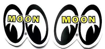 6 ~ Mooneyes 1  1/4   Tall Decals Hot Rat Rod Stickers Drag Race Muscle Car • $6.95