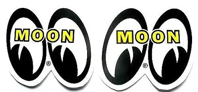 LARGE Mooneyes 6  TALL ! Decals Hot Rat Rod Stickers Drag Race Muscle Car  • $16.95