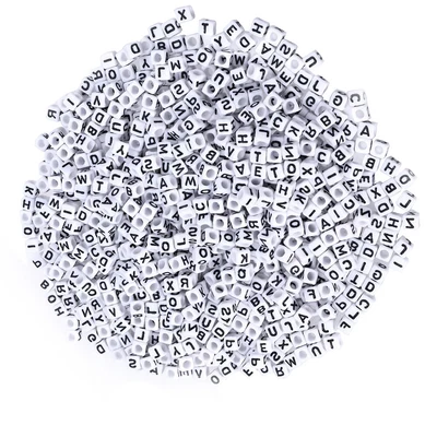 £9.36 • Buy  800 Pieces Black Pendant Necklace Initial Charms Letter Beads Bracelet Child