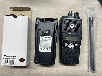 Motorola PR400 VHF 32 Ch Radio 146-174 MHz With New Arrowmax Li Ion Battery • $139