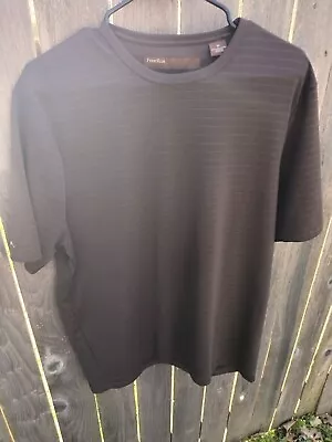 PERRY ELLIS Polyester Ribbed Brown Men’s Shirt Size M • $9
