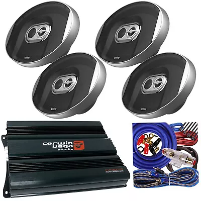 4x Infinity PR9603IS 6 X9  720W Speaker + Cerwin Vega CVP1600.4D 1600W Amp + KIT • $289.99