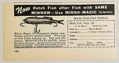 1947 Print Ad Bal-Dart Minno-Magic Fishing Lures Merit Ltd ToledoOH • $8.99