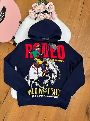 Polo RALPH LAUREN RODEO HOODIE 1992 Stadium West Graphic Fleece Size M Medium • £159