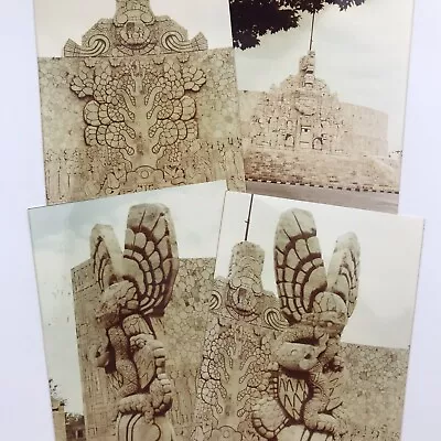 Vintage Color Photo Lot Of 4 Yucatan Mexico Mayan Statue Monument Mexican • $13.39