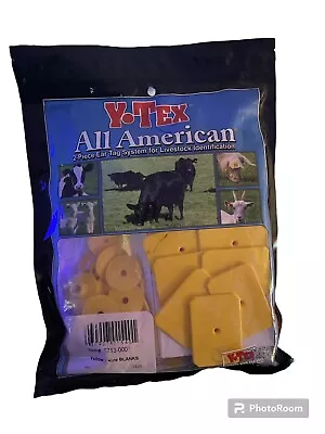 Y-TEX All American Ear Tags 2 Piece System Yellow • $17.99