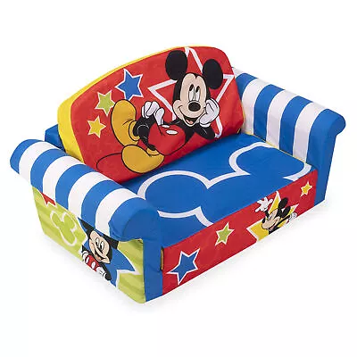 Marshmallow Furniture Kids 2-in-1 Flip Open Foam Sofa Bed Mickey Mouse (Used) • $30.29