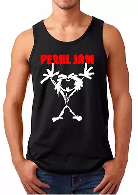 PEARL JAM SINGLET !!! Mens  GRUNGE ROCK BAND   Tank Top! • $28