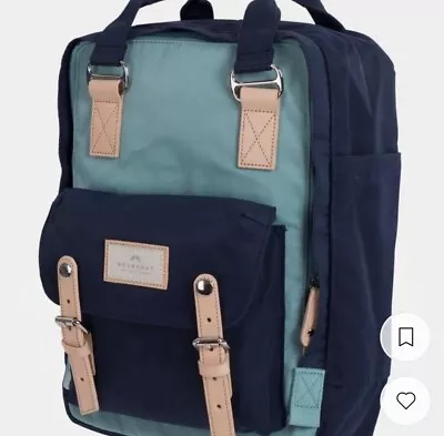 £0.99 • Buy Doughnut Macaroon Backpack Teal And Navy Korean School Vintage Dark Academia