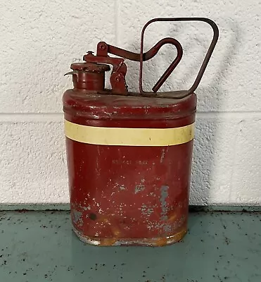 Vintage Eagle Mfg Co No 1401 Steel 1 Gallon Safety Gas Can Dispenser Red R • $39.99