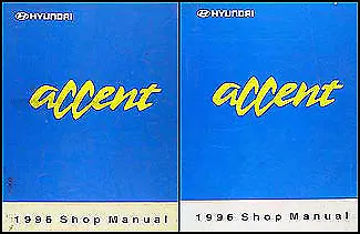 1996 Hyundai Accent Original Repair Shop Manual Set L GT Service 2 Volumes • $79