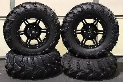 Brute Force 750 27  Mud Lite Ii 14  Viper Blk Atv Tire & Wheel Kit Irs1ca • $1099.94