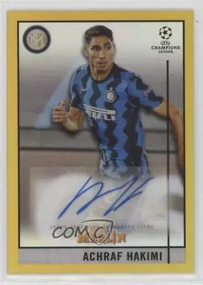 2020-21 Topps Merlin Collection Chrome UCL Gold Refractor /50 Achraf Hakimi Auto • $23.54