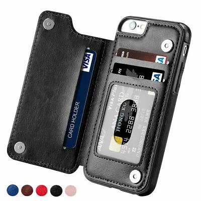 For Samsung S21 A21s S20 FE S10 Case Leather Wallet Card Holder Phone Back Cover • £6.49
