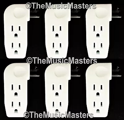 6X Triple 3 Outlet Grounded AC Wall Plug Power Splitter 3-Way Electrical Adapter • $25.99