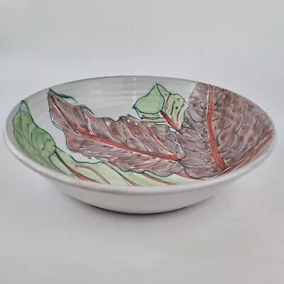 Daphne Carnegy Studio Pottery Bowl  Mary's Bumper Crops  Lettuce Leaves 22cm • £79