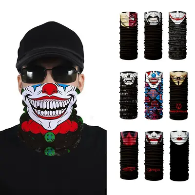 Ghost Half Face Mask Sunscreen Balaclava Bandana Sport Tube Neck Gaiter Unisex • $3.99