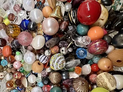 Vintage To Now Bead Soup Glass Stone Wood Pearls Findings & More! • $14.99