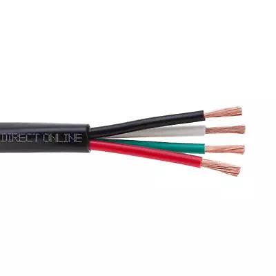 250FT Outdoor Speaker Cable 16/4 Black UV 16AWG Direct Burial Wire Audio Bulk NE • $84.95