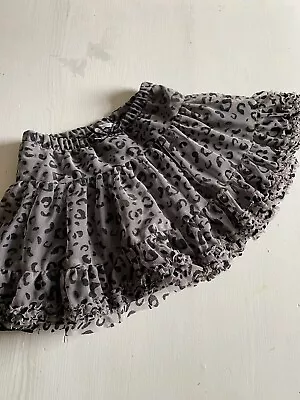 £3 • Buy Girls Rara Leopard Frilly Skirt H&M 4-5 Years