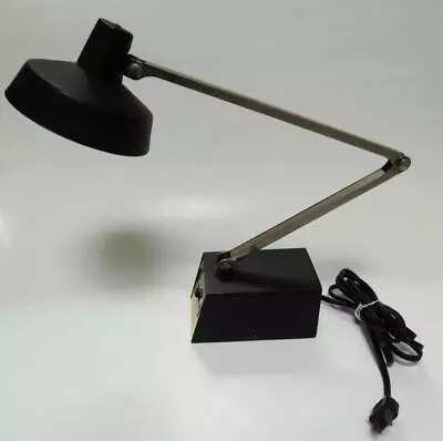 Vtg Tensor Midcentury Modern Black Hat Shade Adjustable Goose Neck Arm Desk Lamp • $29