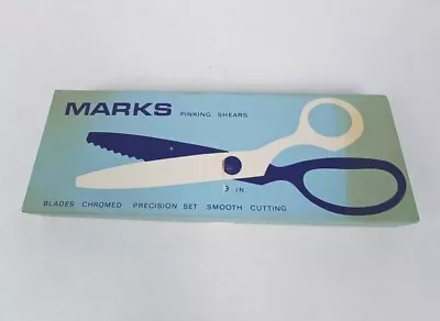 Vintage Marks 9  Pinking Zigzag Cut  Fabric Shears Scissors Plus Extras  • £20.48